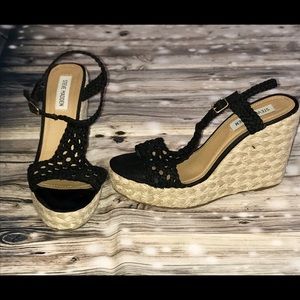 Steve Madden black crochet espadrille size 8.5